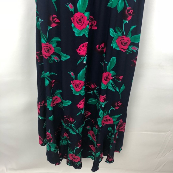 Women's Floral High Low V-Neck Long Maxi Dress - Picture 7 of 8